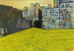 Wim Oepts, Grüne Wiese, 1960, Oil on canvas