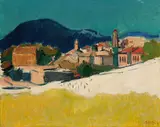 Wim Oepts, Dorf, 1950, Oil on canvas
