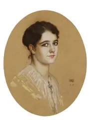 Porträt einer Dame by Franz von Stuck, 1917, Pastel, sold Mar 2007