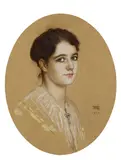 Franz von Stuck, Porträt einer Dame, 1917, Pastel