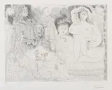 Pablo Picasso, Autour de la Célestine: Collation au Jardin, avec Jeune Bacchus Gras, 1968, Etching