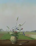 Herbert Böttger, Abendliche Landschaft, 1935, Oil on canvas