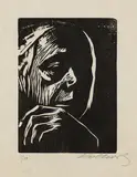 Selbstbildnis by Käthe Kollwitz, 1922, Woodcut, sold Mar 2007