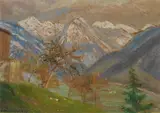 Vorfrühlingsmorgen (Blick vom Gailenberg Richtung Hinterstein) by Otto Modersohn, 1933, Oil on panel, sold Mar 2007