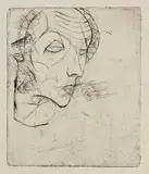 Egon Schiele, Selbstbildnis, 1914, Drypoint