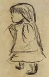 Heinrich Zille, 4 Bll.: Kinderskizzen