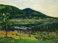 Richard Pietzsch, Stallauer Weiher im Sommer, 1925, Oil on canvas