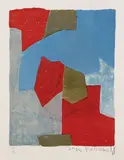Composition bleue et rouge by Serge Poliakoff, 1964, Lithograph in colours, sold Mar 2007