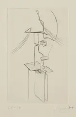Julio González, Gravure pour Anatole Jakovski, 1935, Etching