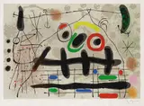 Aus: Le lézard aux plumes d'or by Joan Miró, 1967, Lithograph in colours, sold Mar 2007