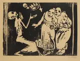 Tod als Jongleur (Revolution) by Christian Rohlfs, 1918, Woodcut, sold Mar 2007