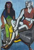 Wilhelm Hillern-Flinsch, Zirkuskulisse, 1952, Oil on canvas