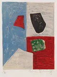 Composition rose, rouge et bleue by Serge Poliakoff, 1958, Lithograph in colours, sold Mar 2007