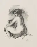 Étude de femme nue, assise by Pierre-Auguste Renoir, 1904, Lithograph, sold Mar 2007