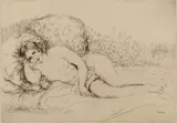 Femme couchée (tournée à gauche) by Pierre-Auguste Renoir, 1906, Etching, sold Mar 2007