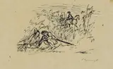 Max Slevogt, Der Eisenhans. Märchen der Brüder Grimm, 1926, Pen and India ink drawing