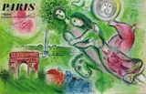 Marc Chagall, Romeo und Julia, 1964, Lithograph in colours