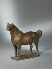 Philipp Harth, Stehender Hengst, 1936, Bronze