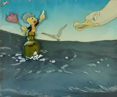 Walt Disney, Die Grille auf dem Meer, 1940, Gouache
