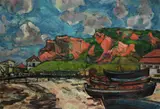 Carl Hilmers, Helgoland, 1920, Oil on fibreboard