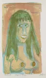 Otto Dix, Lachendes Mädchen, 1964, Lithograph in colours
