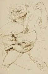 Otto Dix, Der heilige Christophorus, 1938, Pen and India ink drawing
