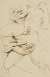 Der heilige Christophorus by Otto Dix, 1938, Pen and India ink drawing, sold Mar 2007