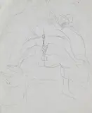 Hier treibens drei by Ernst Ludwig Kirchner, 1910, Pencil drawing, sold Mar 2007