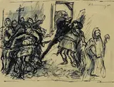 Max Slevogt, 4 Bll.: Figürliche Szenen, 1910, Pen and India ink