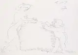 André Masson, La femme et l'amour, 1967, Pen and India ink drawing