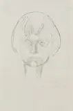 Wilhelm Lehmbruck, Knabenkopf en face (Manfred L.), 1917, Lithograph