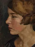 Paula Gans, Porträt einer jungen Frau, 1920, Oil