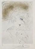 La Tête by Salvador Dalí, 1969, Drypoint, sold Mar 2007