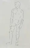 Ferdinand Hodler, Stehender Männerakt