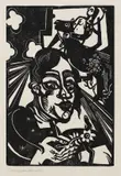 Heinrich Campendonk, Frau mit Blume, 1918, Woodcut