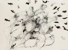 Enrique Brinkmann, 2 Bll.: Ohne Titel, 1961, India ink drawing