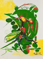 Insect by Graham Sutherland, 1963, Lithograph in colours, sold Mar 2007