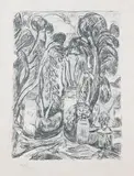 Hans Purrmann, Parkweg in Levanto, 1964, Lithograph