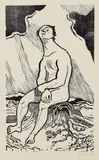 Gerhard Marcks, 2 Bll.: Auflehnung II. Jacob ringt mit dem Engel, 1947, Woodcut