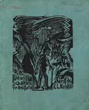 Titelblatt der Ausstellung Grafik E.L. Kirchner, Galerie Schames by Ernst Ludwig Kirchner, 1919, Woodcut, sold Mar 2007