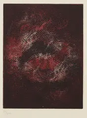 Paroles peintes by Max Ernst, 1962, Etching and aquatint in colours, sold Mar 2007