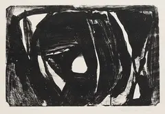 Bram van Velde, Composition en noir et blanc, 1962, Lithograph