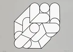 2 Bll.: Abstrakte Kompositionen by Friedrich Gräsel, 1968, Silkscreen in colours, sold Mar 2007