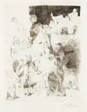 Alfred Hrdlicka, Marter der 10.000 Christen, 1970, Etching