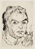 Max Beckmann, Bildnis Kasimir Edschmid, 1917, Etching