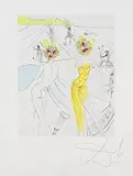 Femme-fleurs au Piano by Salvador Dalí, 1969, Drypoint, sold Feb 2007