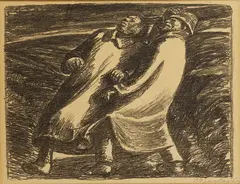 Panischer Schrecken by Ernst Barlach, 1928, Lithograph, sold Feb 2007