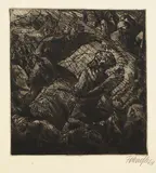 Fritz Schaefler, Leidensstunde, 1918, Drypoint