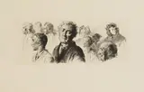 Adolph von Menzel, Studienblatt aus dem Irrenhaus