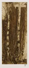 4 Bll.: Landschaften by Horst Janssen, 1982, Etching, sold Feb 2007